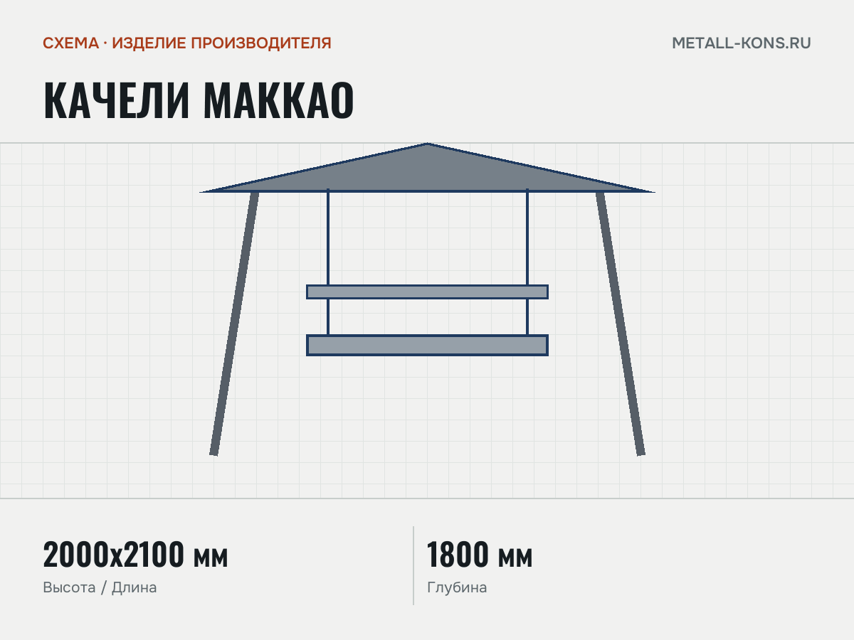 Качели Маккао — схема, изделие производителя